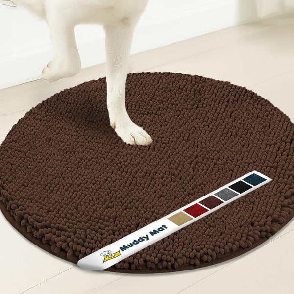 Muddy Mat® Super Absorbent Microfiber Dog Door Round Mat
