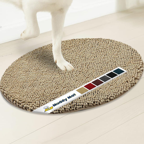 Muddy Mat® Super Absorbent Microfiber Dog Door Oval Mat