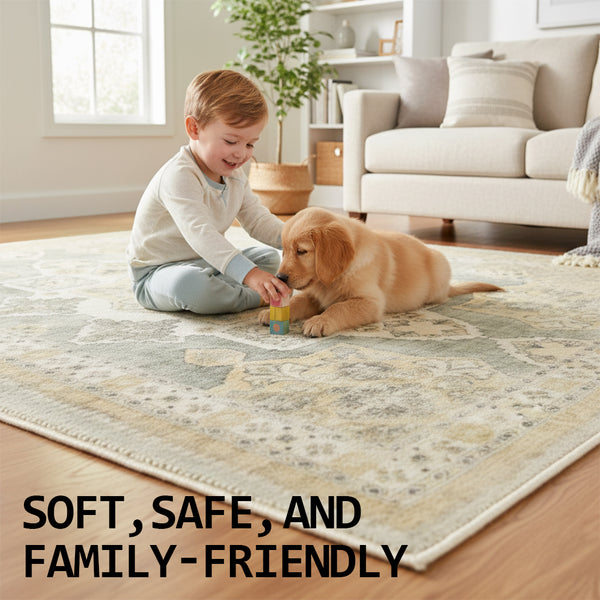Muddy Rags Muddy Mat® Muddy Carpet Monarch Washable Area Rugs for Living Room, Be