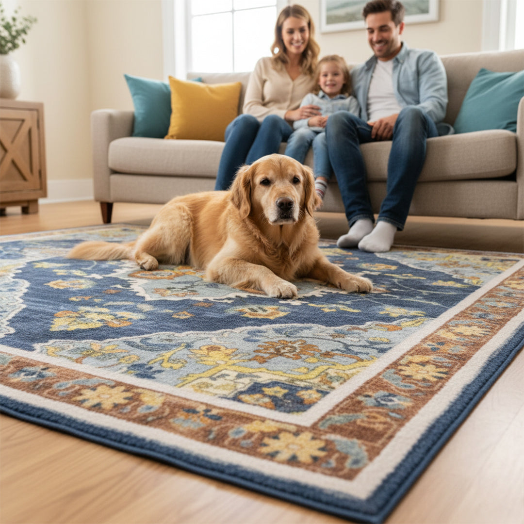 Muddy Rags Muddy Carpet Mosaic Washable Area Rugs for Living Room, Bedroom & Dini ...