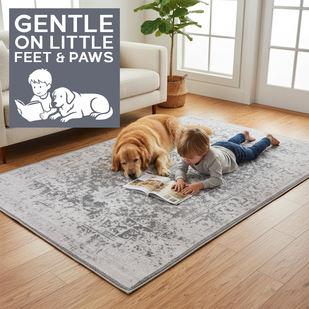 Muddy Mat® Frostbell Washable Area Rugs for Living Room, Bedroom & Din