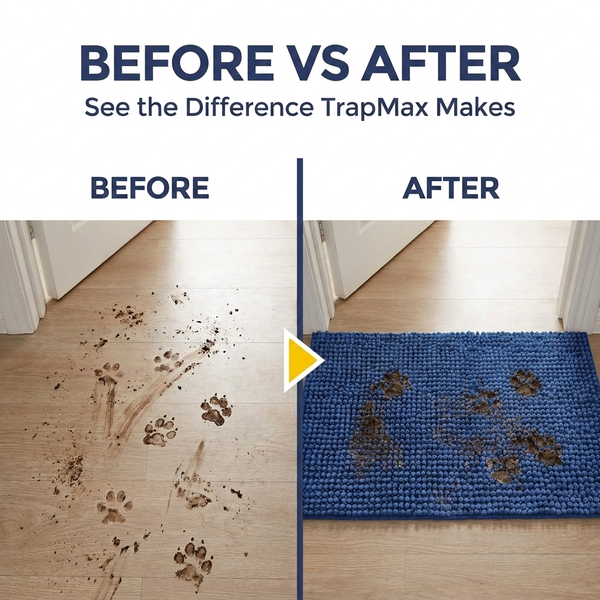 Muddy Mat® T.Max Dog Door Mat for Muddy Paws – Dirt-Trapping Chenille Entryway Muddy Carpet®, Super Water Absorbent Microfiber, Quick Dry, Slip Resistant Washable Indoor Mat