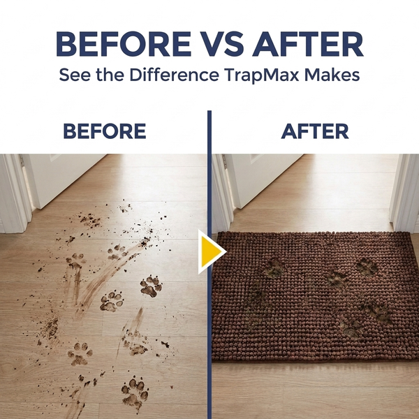 Muddy Mat® T.Max Dog Door Mat for Muddy Paws – Dirt-Trapping Chenille Entryway Muddy Carpet®, Super Water Absorbent Microfiber, Quick Dry, Slip Resistant Washable Indoor Mat