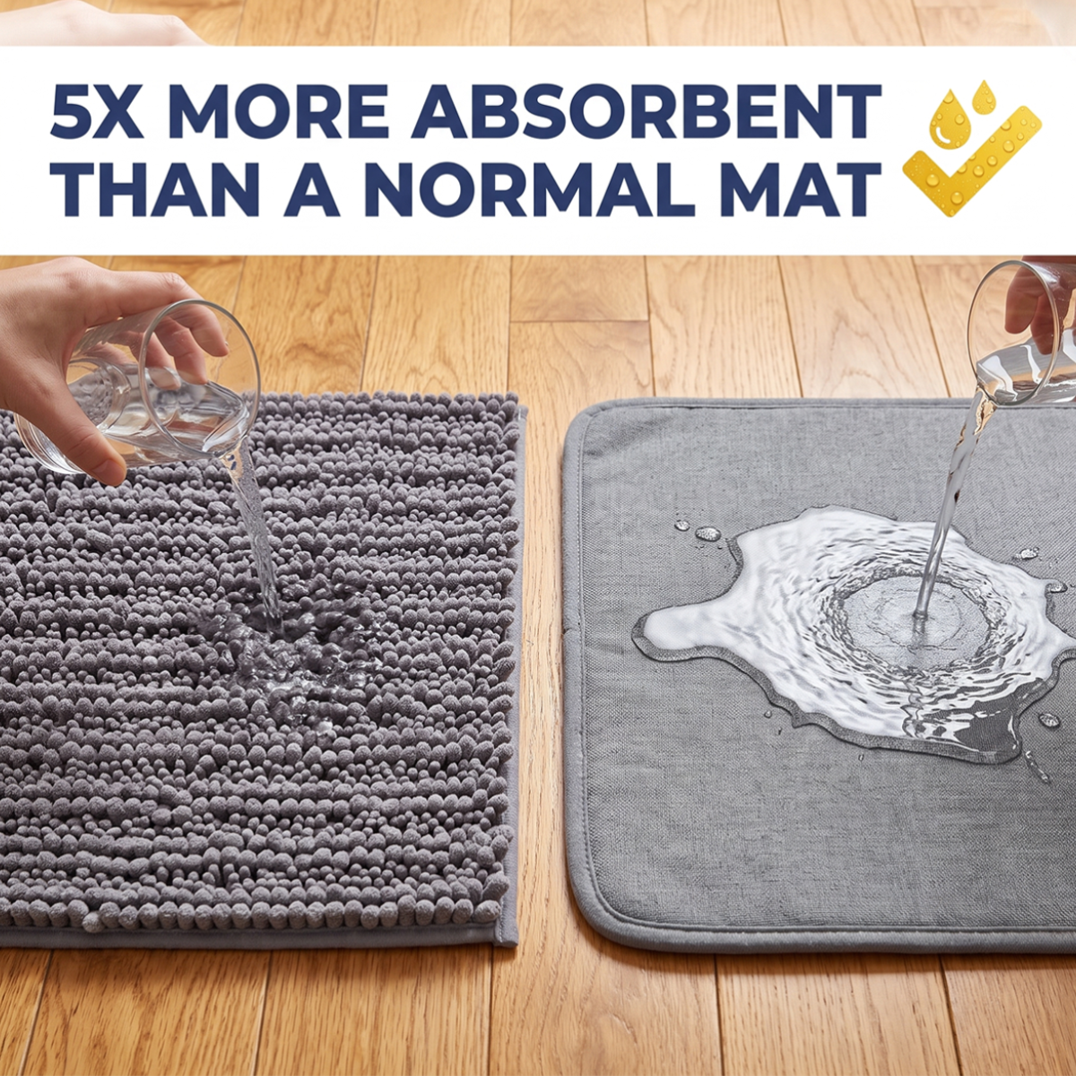 Muddy Mat® DuoMax Dog Door Mat for Muddy Paws – Dual-Texture Absorbent Mat Chenille Entryway Muddy Carpet®, Microfiber Quick Dry, Slip Resistant Machine Washable Indoor Mat
