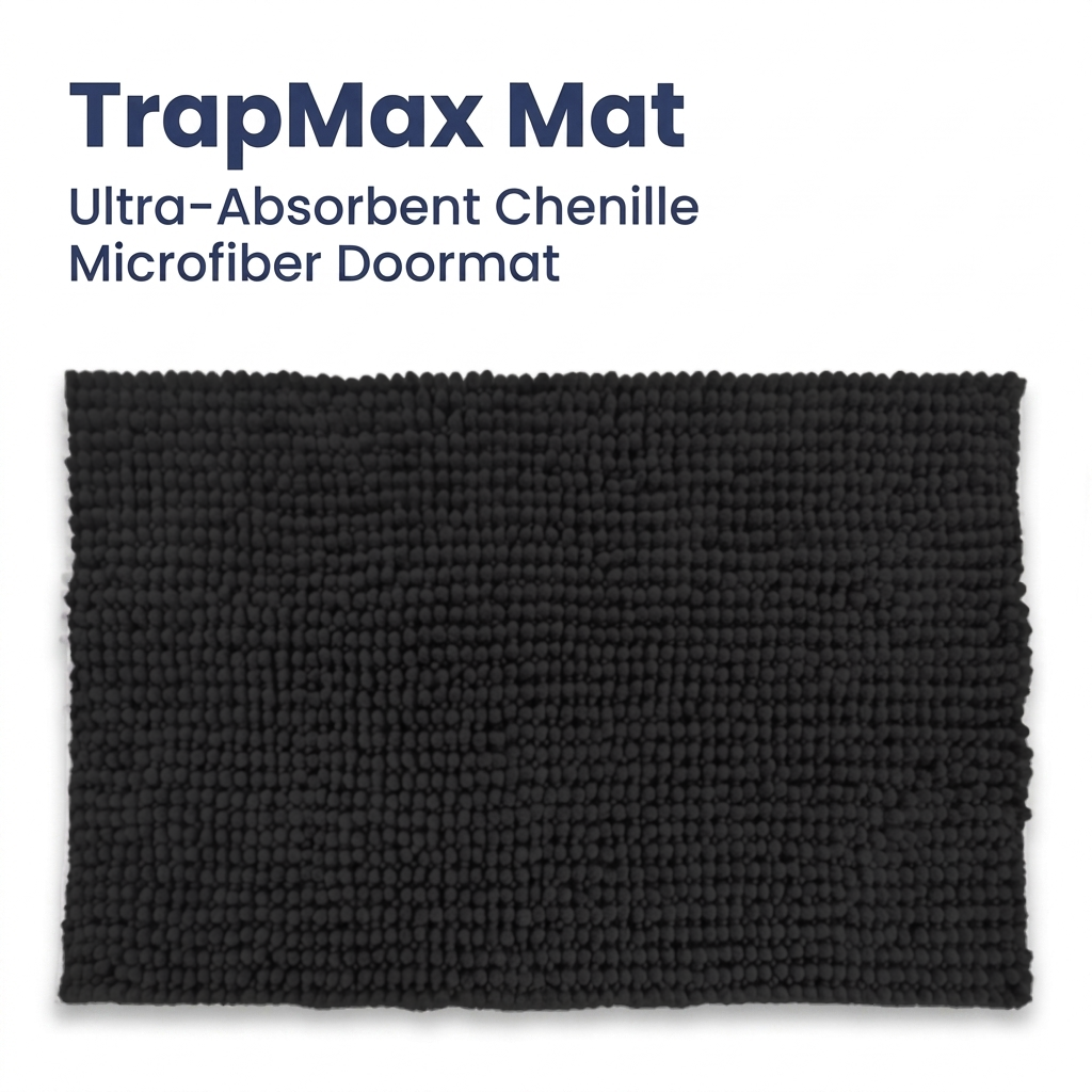 Muddy Mat® T.Max Dog Door Mat for Muddy Paws – Dirt-Trapping Chenille Entryway Muddy Carpet®, Super Water Absorbent Microfiber, Quick Dry, Slip Resistant Washable Indoor Mat