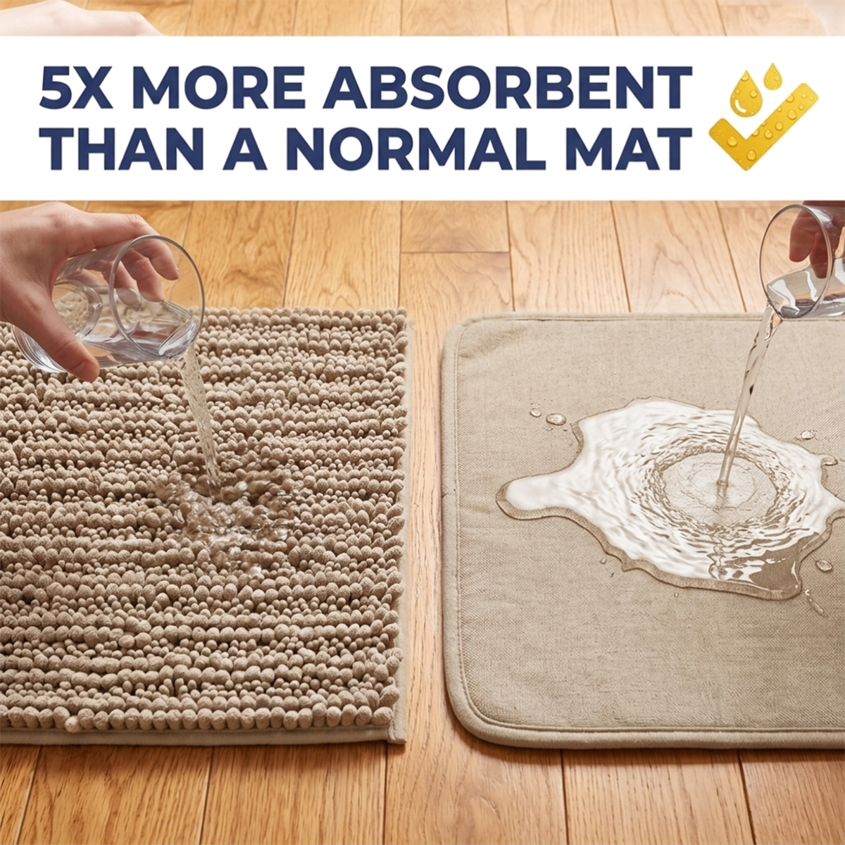Muddy Mat® DuoMax Dog Door Mat for Muddy Paws – Dual-Texture Absorbent Mat Chenille Entryway Muddy Carpet®, Microfiber Quick Dry, Slip Resistant Machine Washable Indoor Mat
