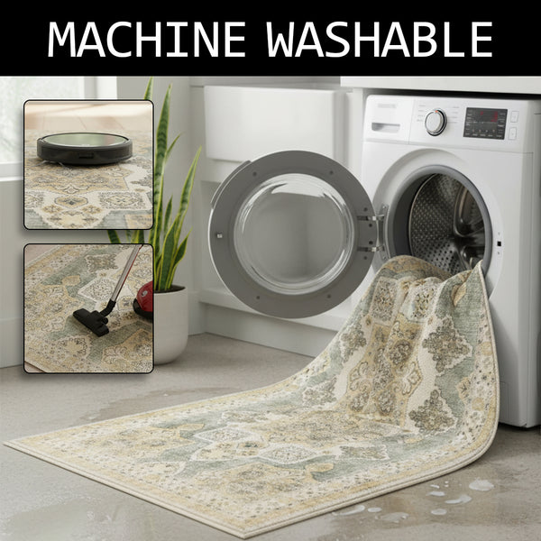 Muddy Rags Muddy Mat® Muddy Carpet Monarch Washable Area Rugs for Living Room, Be