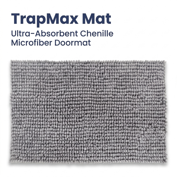 Muddy Mat® T.Max Dog Door Mat for Muddy Paws – Dirt-Trapping Chenille Entryway Muddy Carpet®, Super Water Absorbent Microfiber, Quick Dry, Slip Resistant Washable Indoor Mat