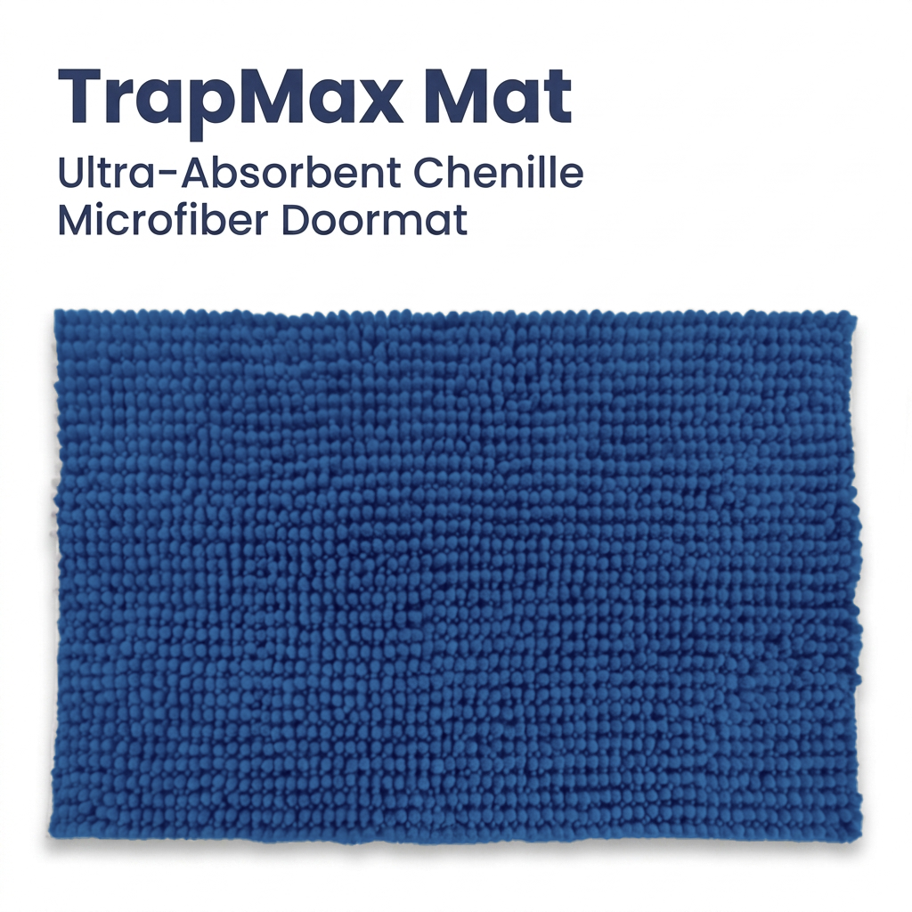 Muddy Mat® T.Max Dog Door Mat for Muddy Paws – Dirt-Trapping Chenille Entryway Muddy Carpet®, Super Water Absorbent Microfiber, Quick Dry, Slip Resistant Washable Indoor Mat