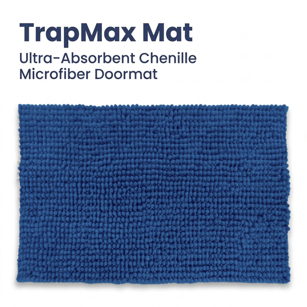 Muddy Mat® T.Max Dog Door Mat for Muddy Paws – Dirt-Trapping Chenille Entryway Muddy Carpet®, Super Water Absorbent Microfiber, Quick Dry, Slip Resistant Washable Indoor Mat