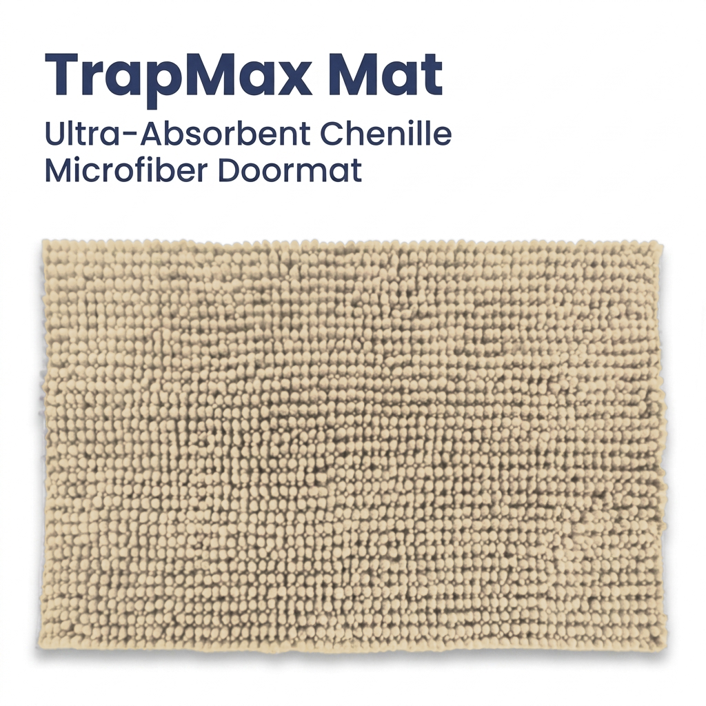 Muddy Mat® T.Max Dog Door Mat for Muddy Paws – Dirt-Trapping Chenille Entryway Muddy Carpet®, Super Water Absorbent Microfiber, Quick Dry, Slip Resistant Washable Indoor Mat
