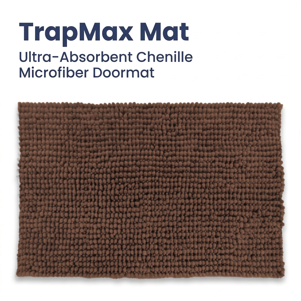 Muddy Mat® T.Max Dog Door Mat for Muddy Paws – Dirt-Trapping Chenille Entryway Muddy Carpet®, Super Water Absorbent Microfiber, Quick Dry, Slip Resistant Washable Indoor Mat