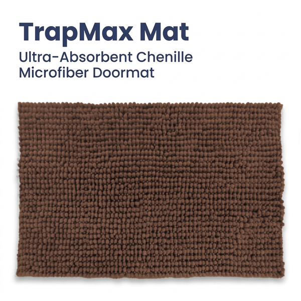 Muddy Mat® T.Max Dog Door Mat for Muddy Paws – Dirt-Trapping Chenille Entryway Muddy Carpet®, Super Water Absorbent Microfiber, Quick Dry, Slip Resistant Washable Indoor Mat