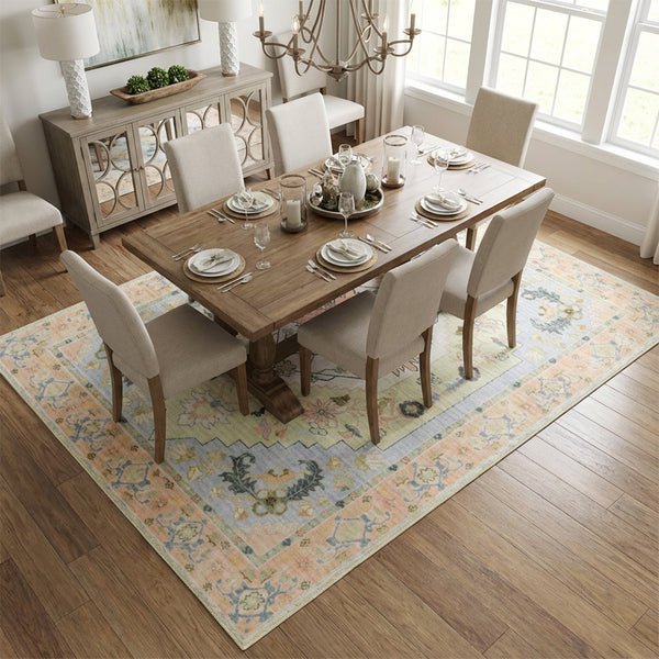 Muddy Mat® Sorrento Washable Area Rugs for Living Room, Bedroom & Dining Room – Modern Soft Low Pile Non Slip Carpet – Pet Friendly Waterproof Foldable Rugs for Home