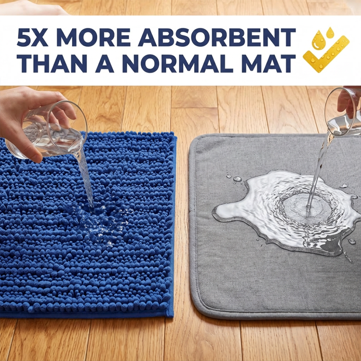 Muddy Mat® DuoMax Dog Door Mat for Muddy Paws – Dual-Texture Absorbent Mat Chenille Entryway Muddy Carpet®, Microfiber Quick Dry, Slip Resistant Machine Washable Indoor Mat