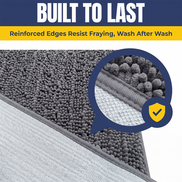 Muddy Mat® MudMax Dog Door Mat for Muddy Paws – Ultra Water Absorbing Mat Chenille Muddy Carpet® Soaks 5X Water, Microfiber Quick Dry, Slip Resistant Machine Washable Indoor Mat