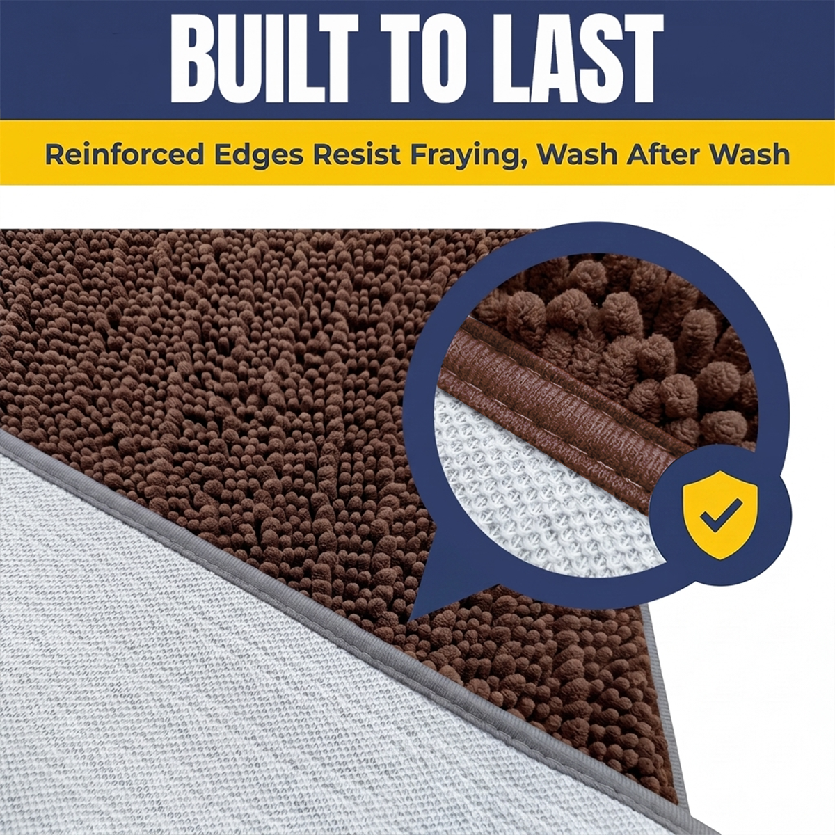 Muddy Mat® MudMax Dog Door Mat for Muddy Paws – Ultra Water Absorbing Mat Chenille Muddy Carpet® Soaks 5X Water, Microfiber Quick Dry, Slip Resistant Machine Washable Indoor Mat