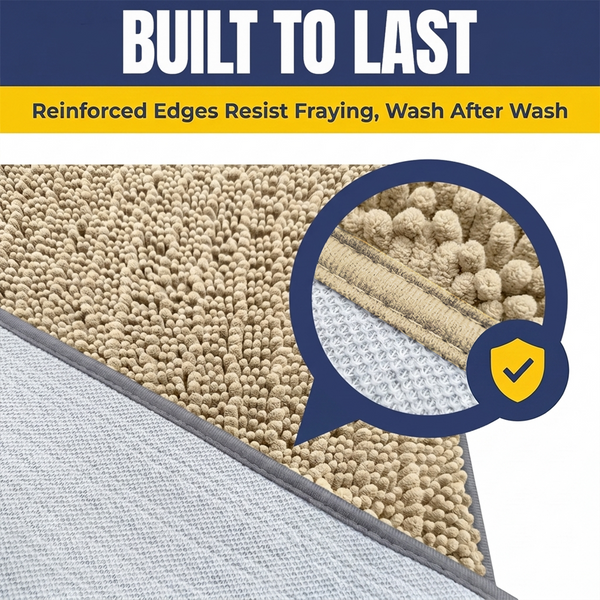 Muddy Mat® MudMax Dog Door Mat for Muddy Paws – Ultra Water Absorbing Mat Chenille Muddy Carpet® Soaks 5X Water, Microfiber Quick Dry, Slip Resistant Machine Washable Indoor Mat