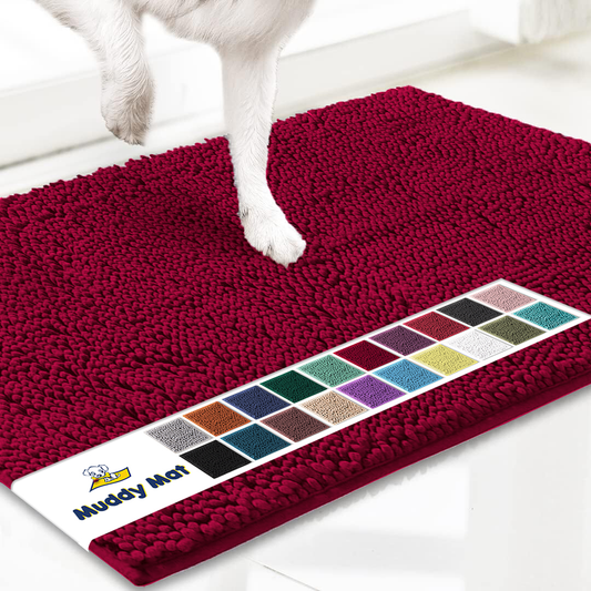 Muddy Mat® - Anti-Mud Dog Door Mat - Maroon