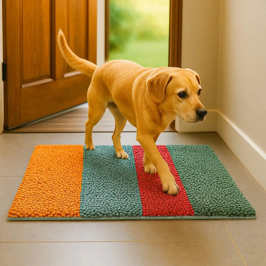 Muddy Mat® Vertical Loop Design Super Absorbent Chenille Dog Door Mat for Muddy Paws – Non-Slip, Machine Washable Indoor Entry Rug, Quick-Dry Pet Mat for Entryway