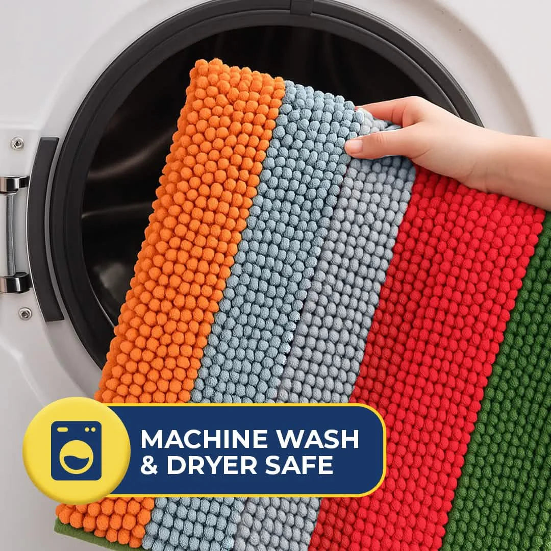 Muddy Mat® Vertical Loop Design Super Absorbent Chenille Dog Door Mat for Muddy Paws – Non-Slip, Machine Washable Indoor Entry Rug, Quick-Dry Pet Mat for Entryway