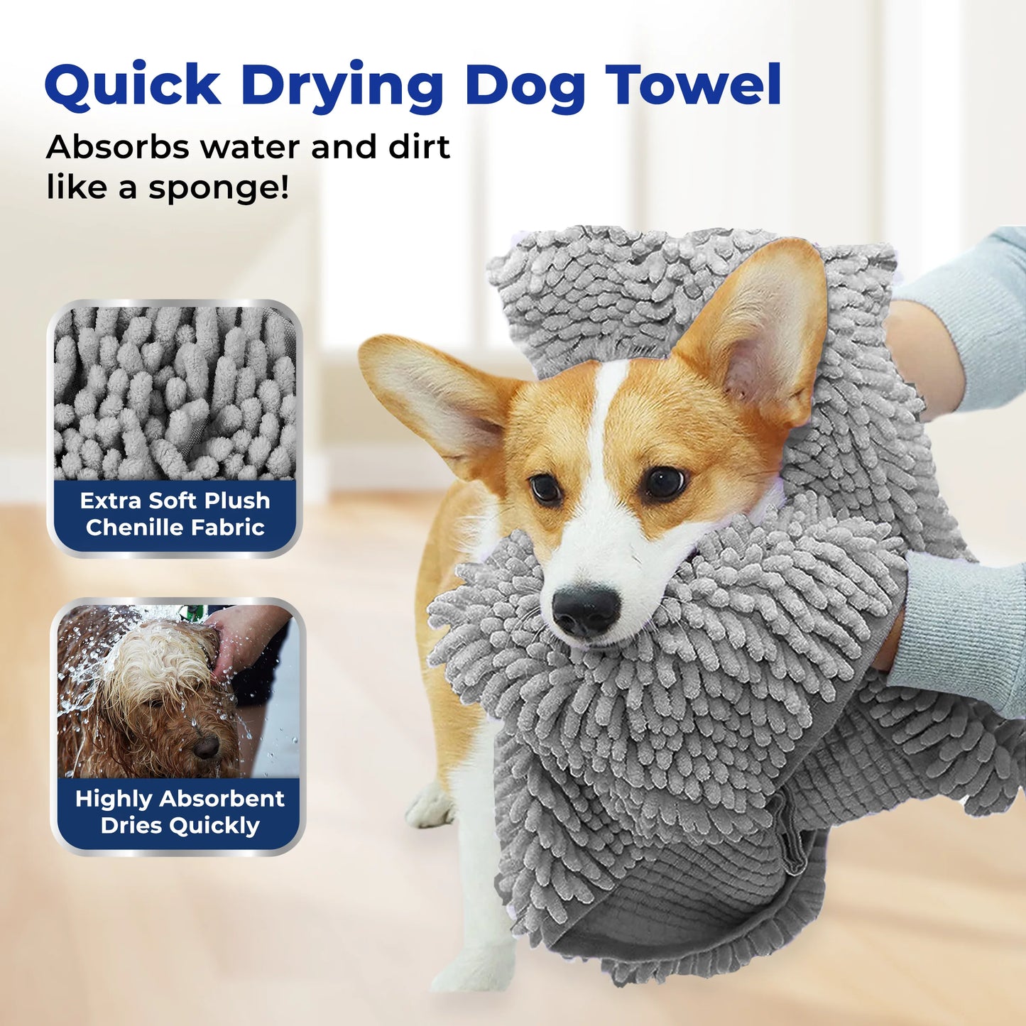 Doggy Dryer Shammy Towel – The Best Dog Towel Available!