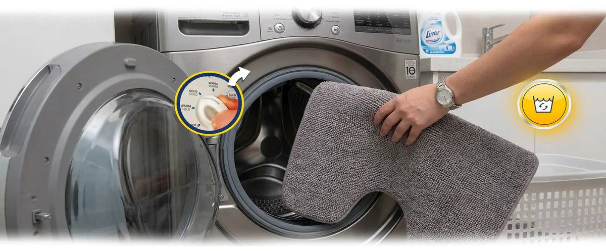 Finally, a bath mat you can toss in the wash—no stress, no damage