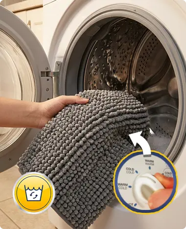 Wash on cold cycle with your choice of detergent