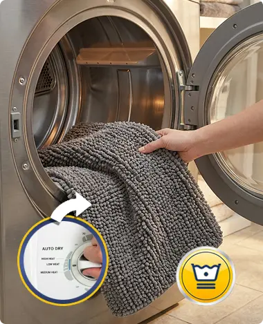 Dry on low heat & tumble dry