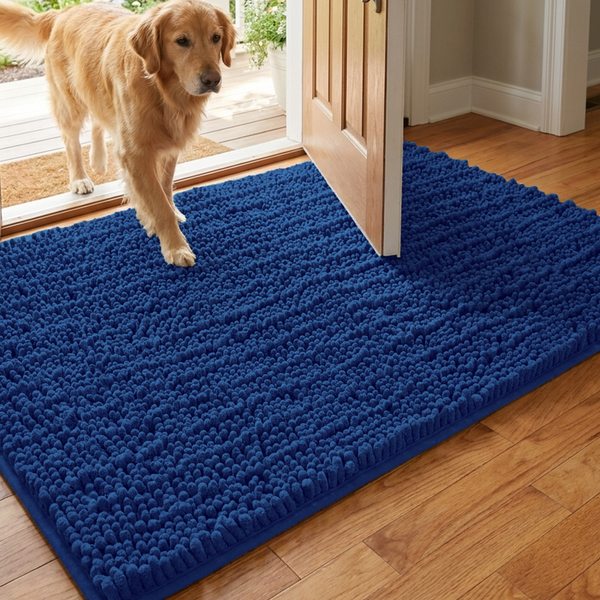 Muddy Mat® MudMax Dog Door Mat for Muddy Paws – Ultra Water Absorbing Mat Chenille Muddy Carpet® Soaks 5X Water, Microfiber Quick Dry, Slip Resistant Machine Washable Indoor Mat