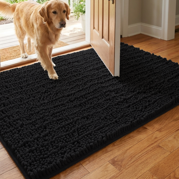 Muddy Mat® MudMax Dog Door Mat for Muddy Paws – Ultra Water Absorbing Mat Chenille Muddy Carpet® Soaks 5X Water, Microfiber Quick Dry, Slip Resistant Machine Washable Indoor Mat