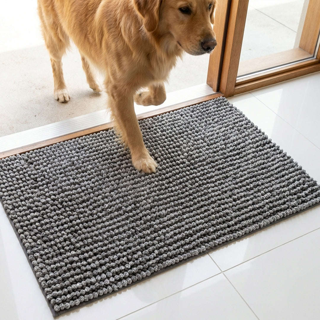 Muddy Mat® TrapMax Indoor Dog Door Mat & Bathroom Rugs – Non Slip Chenille Entryway Rug for Muddy Paws, Super Absorbent Washable Front Door Mat, Quick Dry Bath Mat