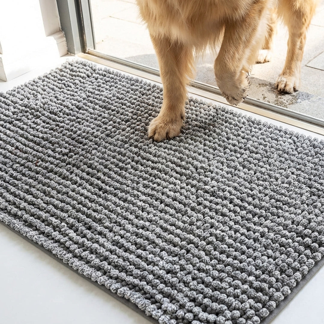 Muddy Mat® TrapMax Indoor Dog Door Mat & Bathroom Rugs – Non Slip Chenille Entryway Rug for Muddy Paws, Super Absorbent Washable Front Door Mat, Quick Dry Bath Mat