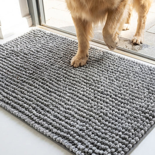 Muddy Mat® TrapMax Indoor Dog Door Mat & Bathroom Rugs – Non Slip Chenille Entryway Rug for Muddy Paws, Super Absorbent Washable Front Door Mat, Quick Dry Bath Mat