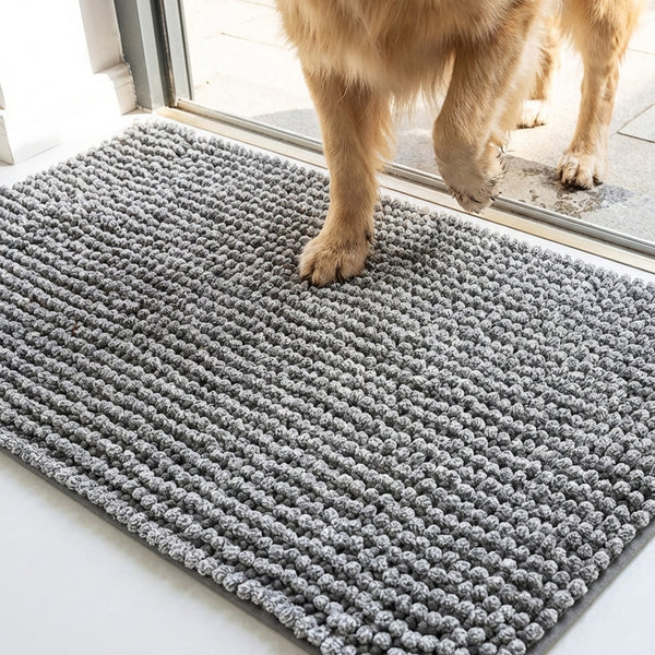 Muddy Mat® TrapMax Indoor Dog Door Mat & Bathroom Rugs – Non Slip Chenille Entryway Rug for Muddy Paws, Super Absorbent Washable Front Door Mat, Quick Dry Bath Mat