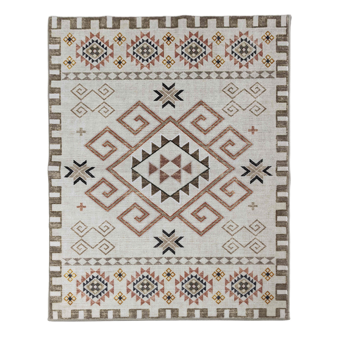 Muddy Mat® Sedona Washable Area Rugs for Living Room, Bedroom & Dining Room – Modern Soft Low Pile Non Slip Carpet – Pet Friendly Waterproof Foldable Rugs for Home