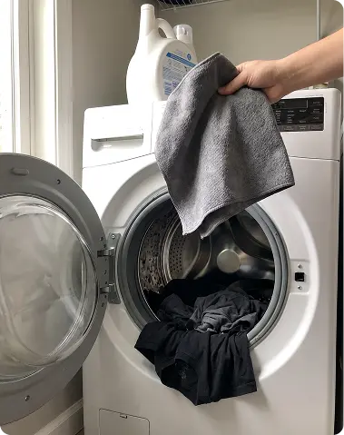 Machine wash warm with like colors.