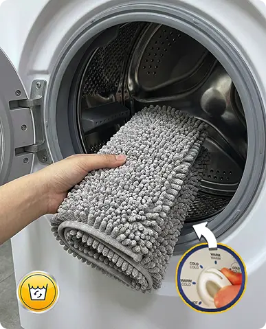 Wash on cold cycle with your choice of detergent