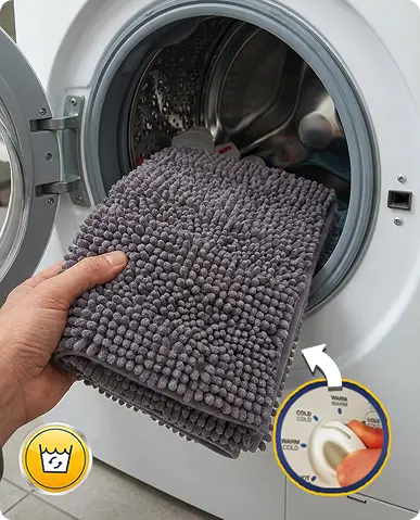 Wash on cold cycle with your choice of detergent