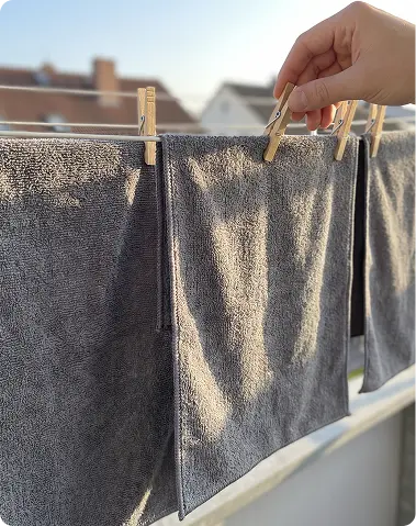 Tumble dry low or hang dry.