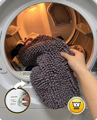 Dry on low heat & tumble dry