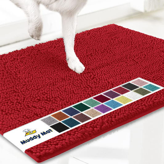 Muddy Mat® - Anti-Mud Dog Door Mat - Red