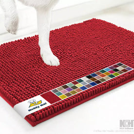 Muddy Mat® - Anti-Mud Dog Door Mat - red