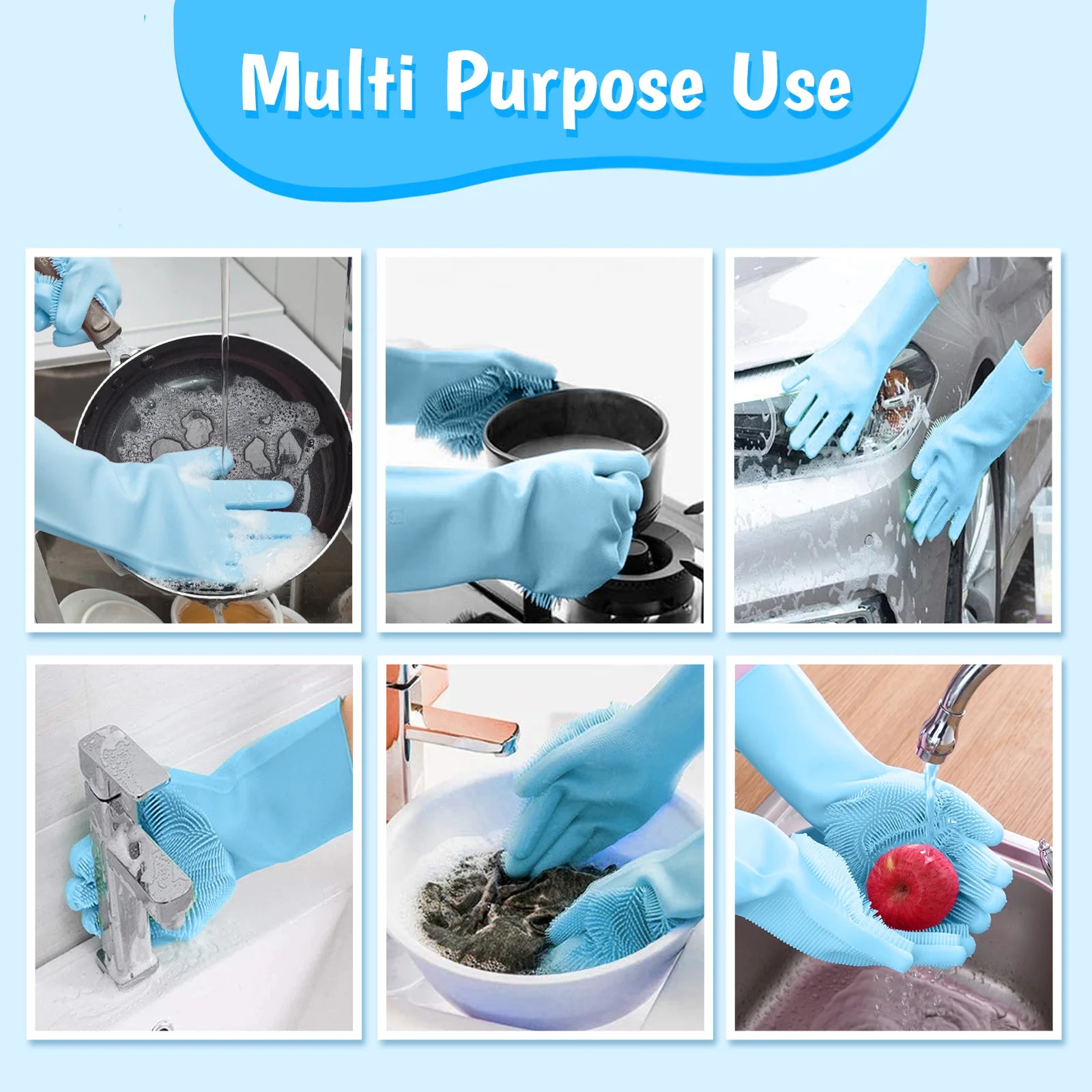 Rubber Scrubbers - Pet Bathing & Grooming Gloves