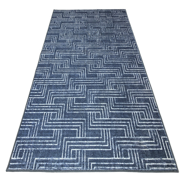 Muddy Mat® Cipher Washable Area Rugs for Living Room, Bedroom & Dining Room – Modern Soft Low Pile Non Slip Carpet – Pet Friendly Waterproof Foldable Rugs for Home