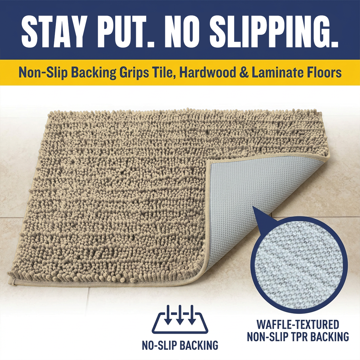Muddy Mat® MudMax Dog Door Mat for Muddy Paws – Ultra Water Absorbing Mat Chenille Muddy Carpet® Soaks 5X Water, Microfiber Quick Dry, Slip Resistant Machine Washable Indoor Mat