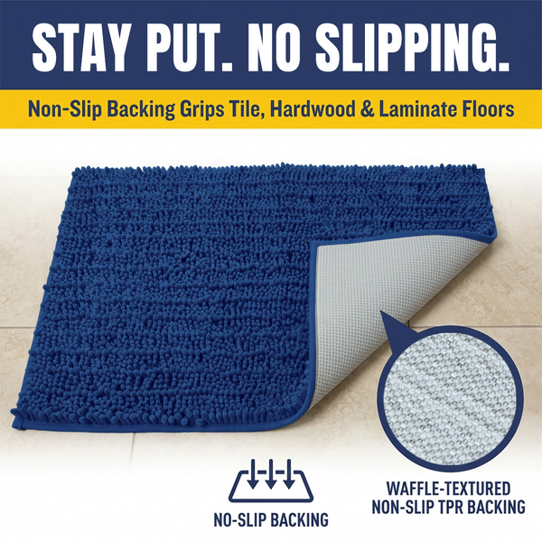 Muddy Mat® MudMax Dog Door Mat for Muddy Paws – Ultra Water Absorbing Mat Chenille Muddy Carpet® Soaks 5X Water, Microfiber Quick Dry, Slip Resistant Machine Washable Indoor Mat