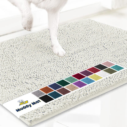 Muddy Mat® - Anti-Mud Dog Door Mat - White