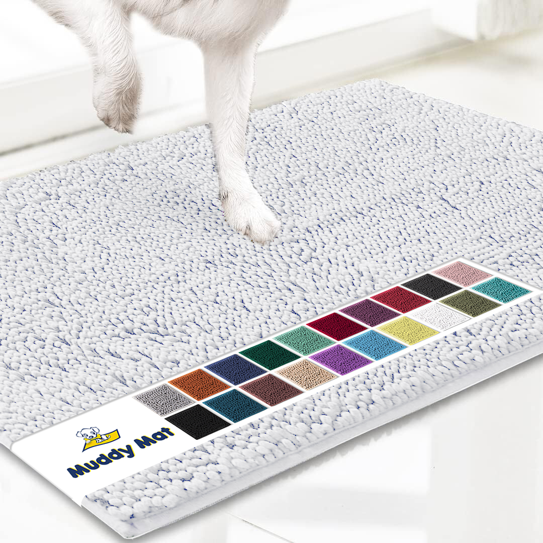 Muddy Mat® - Anti-Mud Dog Door Mat - White