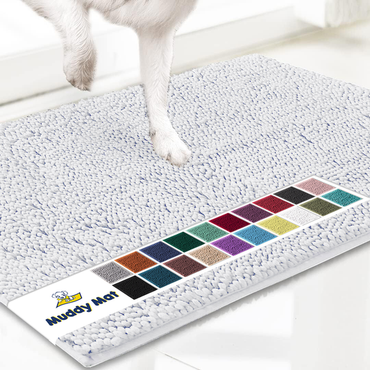 Muddy Mat® - Anti-Mud Dog Door Mat - White
